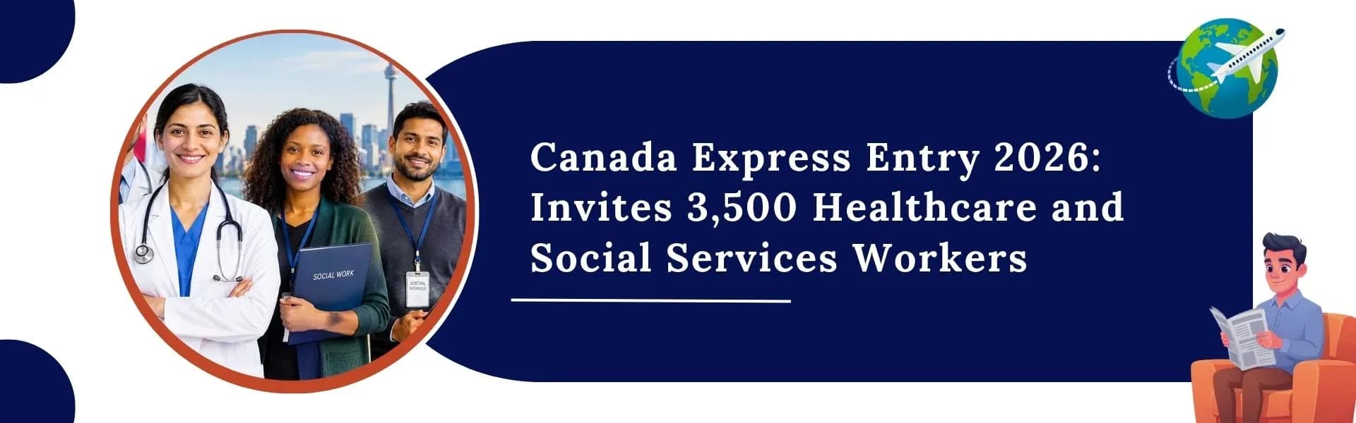 Featured image for article: Canada Express Entry 2026: Invites 3,500 Healthcare and Social Services Workers 