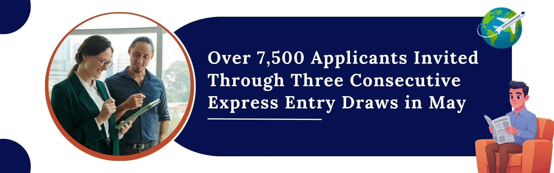 Featured image for article: Over 7,500 Applicants Invited Through Three Consecutive Express Entry Draws in May