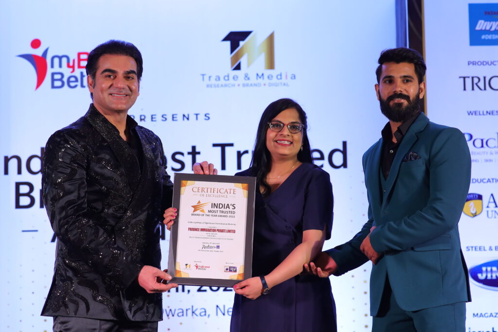 Province Immigration Pvt Ltd Awarded as Most Trusted Immigration Consultants